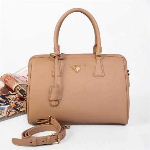 2014 Prada Saffiano Leather Two Handle Bag BN2780 apricot for sale